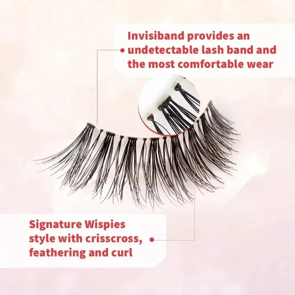 🆕 Ardell Wispies False Eyelashes The Original Feathered Lash with Invisiband - Picture 3 of 6